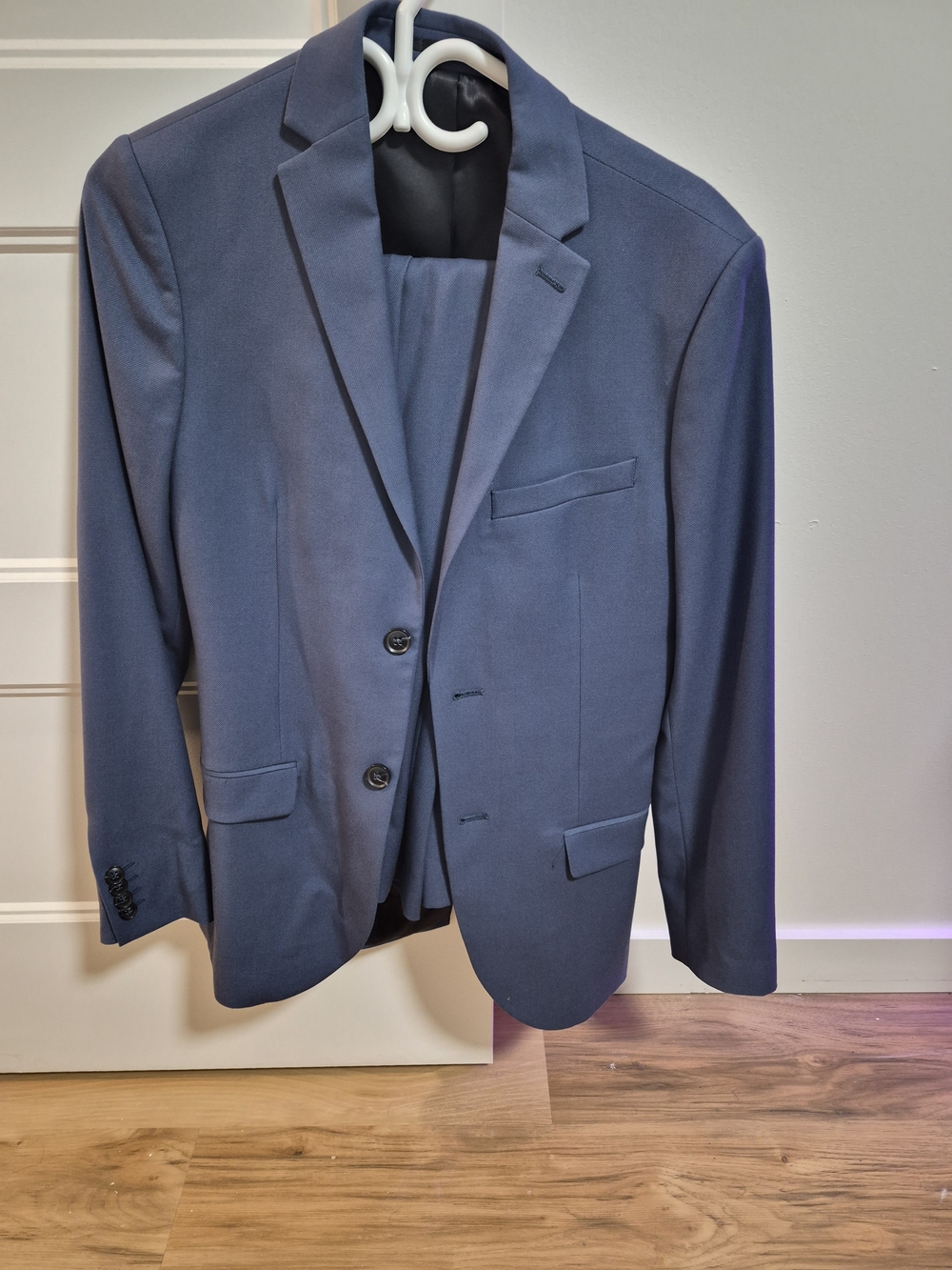 Men's Skinny Fit Classic Blue Two-Button Blazer